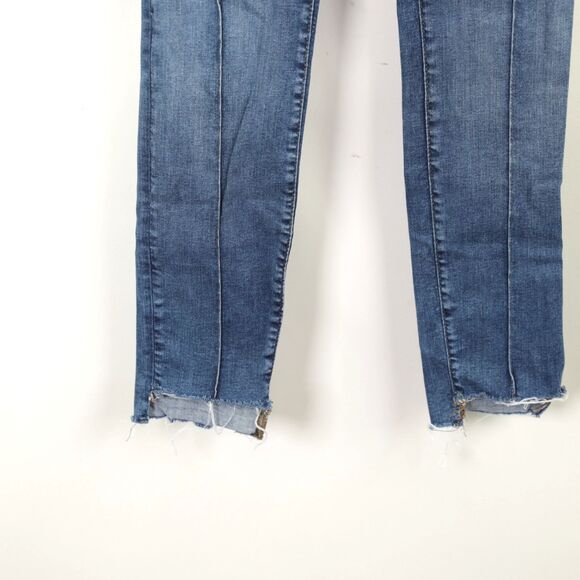 Free People High Low Raw Hem Skinny Jeans size 27 - Picture 4 of 9